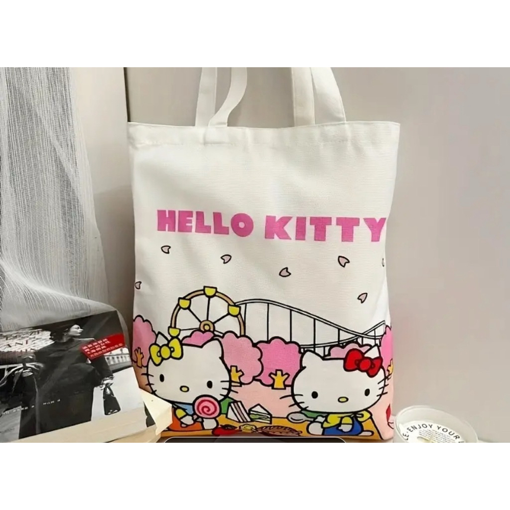 3 for $25 Hello Kitty Tote Bag White Pink lollipop